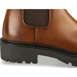 Bottines COGNAC Femme Motif Uni A Enfiler