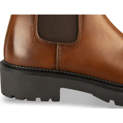 Bottines COGNAC Femme Motif Uni A Enfiler