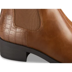 Bottines COGNAC Femme Motif Uni Fermeture éclair
