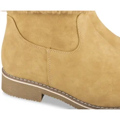 Bottines COGNAC Femme Motif Uni Fermeture éclair
