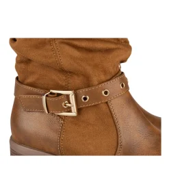 Bottines COGNAC Femme Motif Uni Fermeture éclair