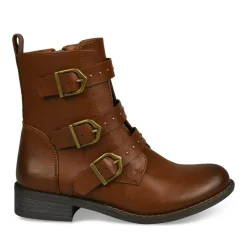 Bottines COGNAC Fille Fermeture éclair