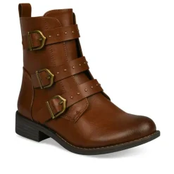 Bottines COGNAC Fille Fermeture éclair