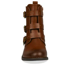 Bottines COGNAC Fille Fermeture éclair