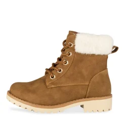 Bottines COGNAC Fille Motif Uni A Enfiler