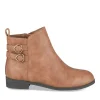 Bottines COGNAC Fille Motif Uni Fermeture éclair