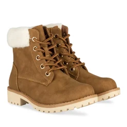 Bottines COGNAC Fille Motif Uni A Enfiler