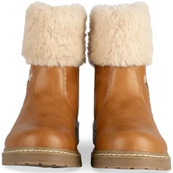 Bottines COGNAC Fille Motif Uni Fermeture éclair