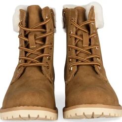 Bottines COGNAC Fille Motif Uni A Enfiler