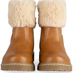 Bottines COGNAC Fille Motif Uni Fermeture éclair