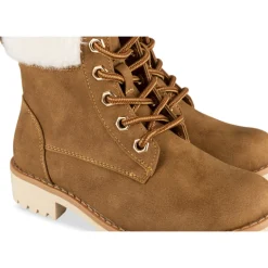 Bottines COGNAC Fille Motif Uni A Enfiler