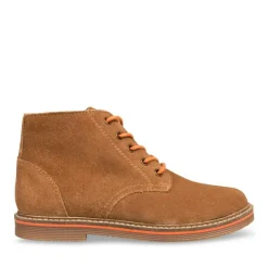 Bottines COGNAC Garçon CUIR Lacets