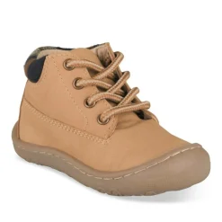Bottines COGNAC Garçon CUIR Motif Uni Lacets