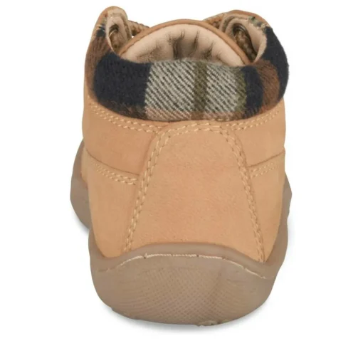 Bottines COGNAC Garçon CUIR Motif Uni Lacets