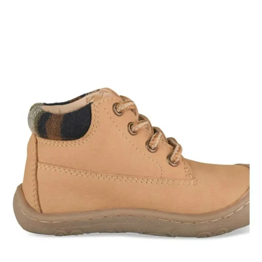 Bottines COGNAC Garçon CUIR Motif Uni Lacets
