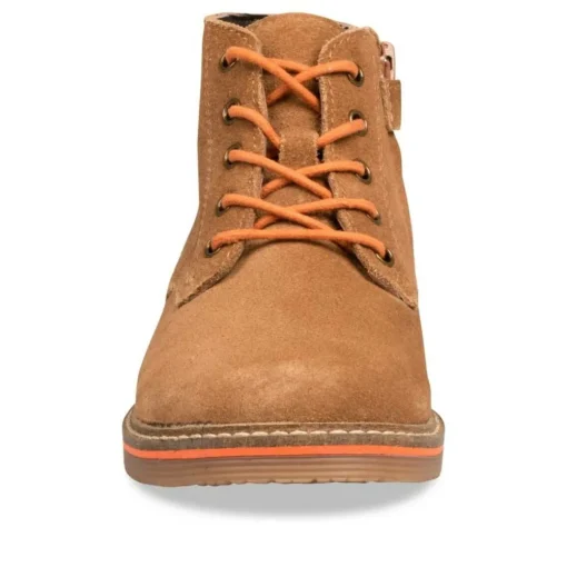 Bottines COGNAC Garçon CUIR Lacets