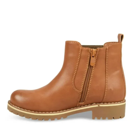 Bottines COGNAC Garçon Fermeture éclair