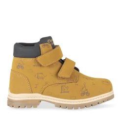 Bottines COGNAC Garçon Motif Uni Scratch