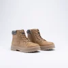 Bottines COGNAC Garçon Motif Uni Lacets