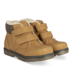 Bottines COGNAC Garçon Motif Uni Scratch
