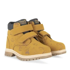 Bottines COGNAC Garçon Motif Uni Scratch