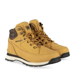 Bottines COGNAC Garçon Motif Uni Lacets