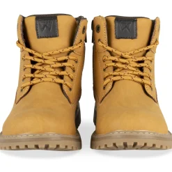 Bottines COGNAC Garçon Motif Uni Lacets