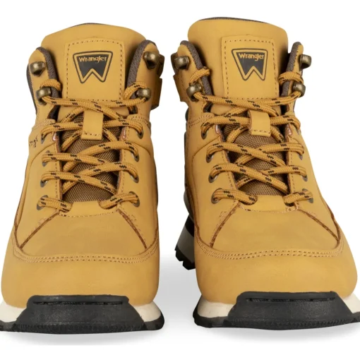 Bottines COGNAC Garçon Motif Uni Lacets