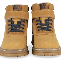 Bottines COGNAC Garçon Motif Uni Scratch
