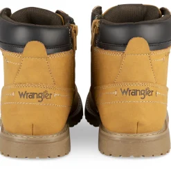 Bottines COGNAC Garçon Motif Uni Lacets