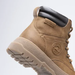 Bottines COGNAC Garçon Motif Uni Lacets