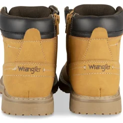 Bottines COGNAC Garçon Motif Uni Lacets