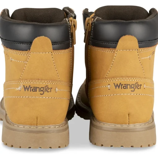 Bottines COGNAC Garçon Motif Uni Lacets