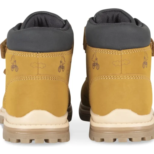 Bottines COGNAC Garçon Motif Uni Scratch