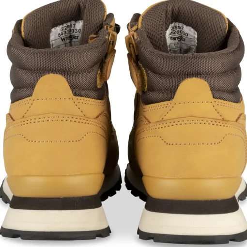 Bottines COGNAC Garçon Motif Uni Lacets