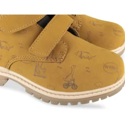 Bottines COGNAC Garçon Motif Uni Scratch