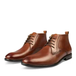 Bottines COGNAC Homme CUIR Motif Uni Lacets