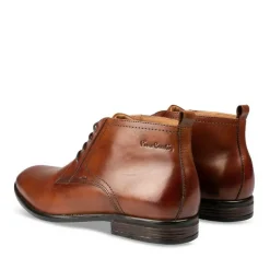 Bottines COGNAC Homme CUIR Motif Uni Lacets