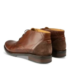 Bottines COGNAC Homme CUIR Motif Uni Lacets