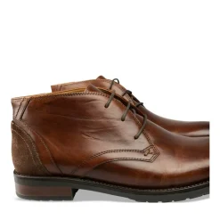 Bottines COGNAC Homme CUIR Motif Uni Lacets