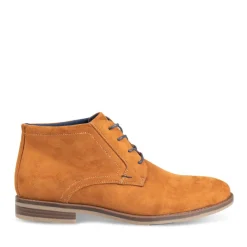 Bottines COGNAC Homme Motif Uni Lacets
