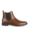 Bottines COGNAC Homme Motif Uni A Enfiler