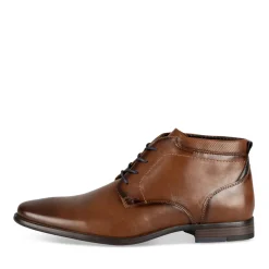 Bottines COGNAC Homme Motif Uni Lacets