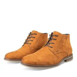 Bottines COGNAC Homme Motif Uni Lacets