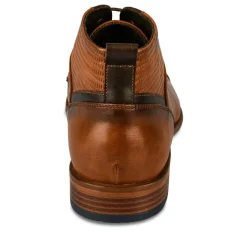 Bottines COGNAC Homme Motif Uni Lacets