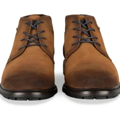 Bottines COGNAC Homme Motif Uni Lacets