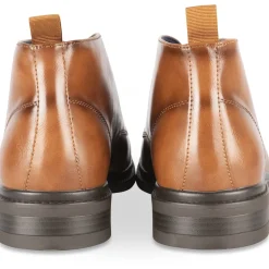 Bottines COGNAC Homme Motif Uni Lacets