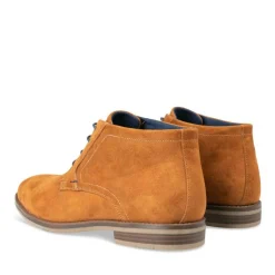 Bottines COGNAC Homme Motif Uni Lacets