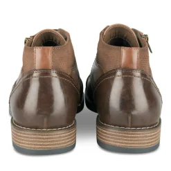 Bottines COGNAC Homme Motif Uni Lacets