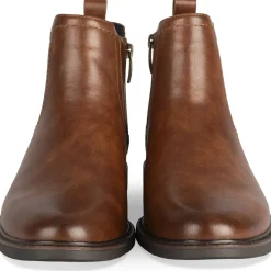 Bottines COGNAC Homme Motif Uni A Enfiler